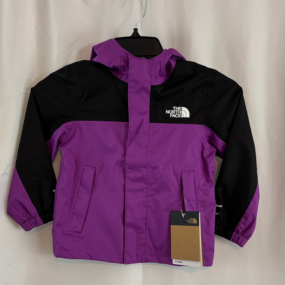NWT The North Face Kids sz3 Antora Rain Jacket in Purple and Black…